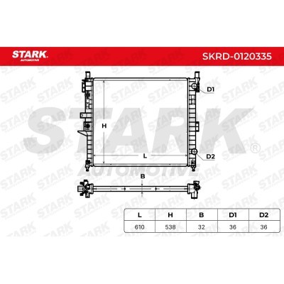 Kühler, Motorkühlung Stark SKRD-0120335 SKRD-0120335 - foto 5