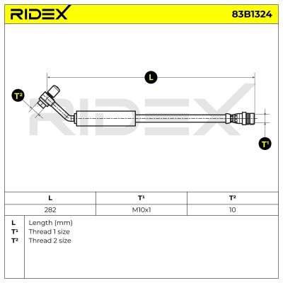 Bremsschlauch RIDEX 83B1324 83B1324 - foto 5