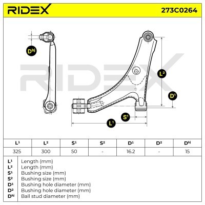 Querlenker RIDEX 273C0264 273C0264 - foto 3