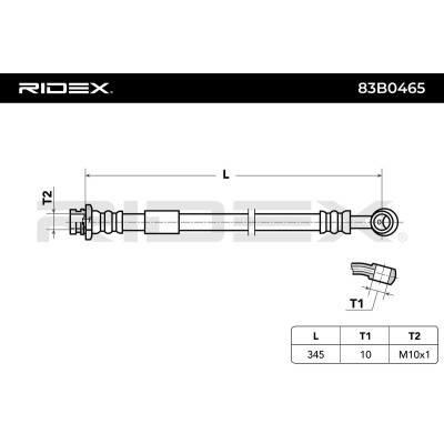 Bremsschlauch RIDEX 83B0465 83B0465 - foto 4