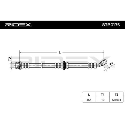 Bremsschlauch RIDEX 83B0175 83B0175 - foto 6
