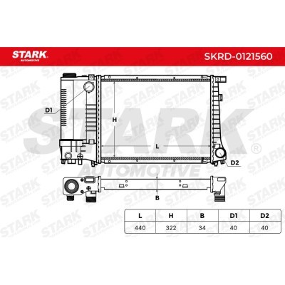 Kühler, Motorkühlung Stark SKRD-0121560 SKRD-0121560 - foto 5