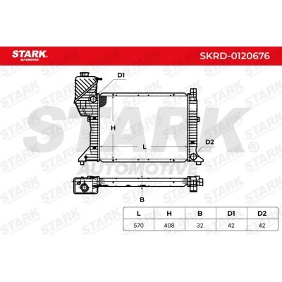 Kühler, Motorkühlung Stark SKRD-0120676 SKRD-0120676 - foto 4