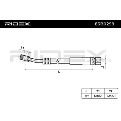 Bremsschlauch RIDEX 83B0299 83B0299 - foto 6