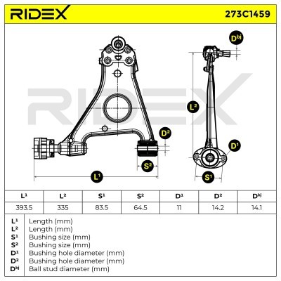 Querlenker RIDEX 273C1459 273C1459 - foto 8