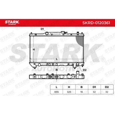 Kühler, Motorkühlung Stark SKRD-0120361 SKRD-0120361 - foto 4