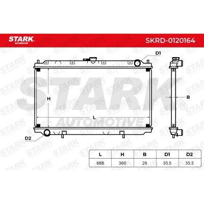 Kühler, Motorkühlung Stark SKRD-0120164 SKRD-0120164 - foto 3