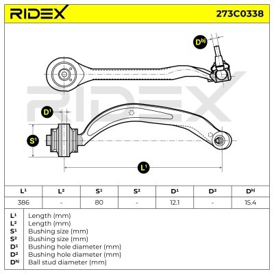 Querlenker RIDEX 273C0338 273C0338 - foto 7