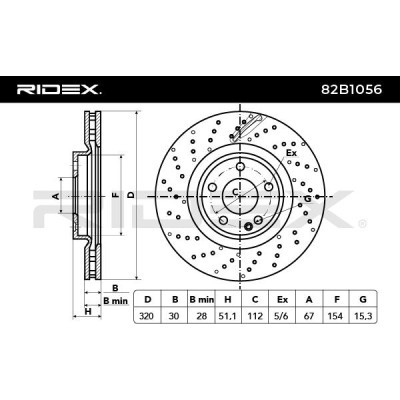 Bremsscheibe RIDEX 82B1056 82B1056 - foto 3