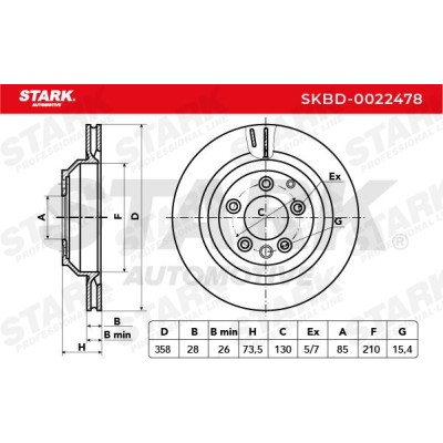 Bremsscheibe Stark SKBD-0022478 SKBD-0022478 - foto 5