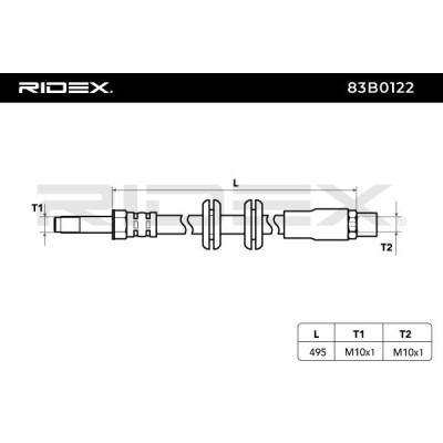 Bremsschlauch RIDEX 83B0122 83B0122 - foto 3