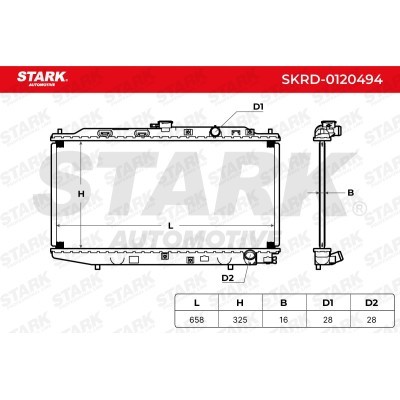 Kühler, Motorkühlung Stark SKRD-0120494 SKRD-0120494 - foto 5