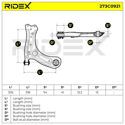 Querlenker RIDEX 273C0921 273C0921 - foto 6