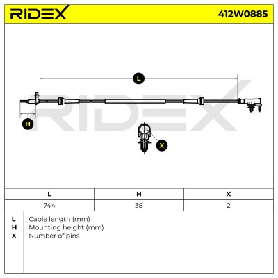 ABS Sensor RIDEX 412W0885 412W0885 - foto 5