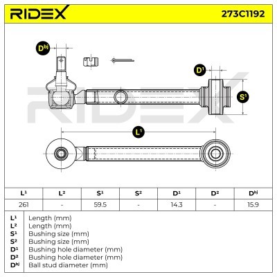 Querlenker RIDEX 273C1192 273C1192 - foto 5