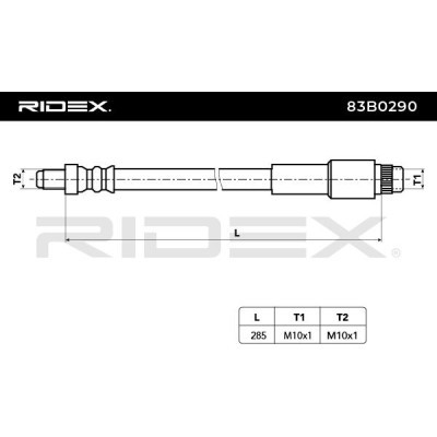Bremsschlauch RIDEX 83B0290 83B0290 - foto 3