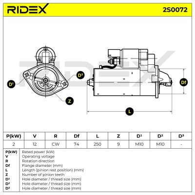 Anlasser RIDEX 2S0072 2S0072 - foto 6