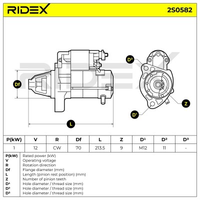 Anlasser RIDEX 2S0582 2S0582 - foto 6