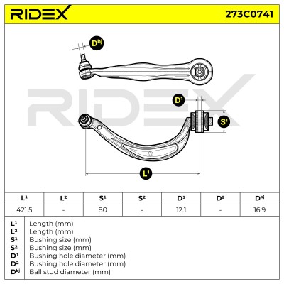 Querlenker RIDEX 273C0741 273C0741 - foto 6