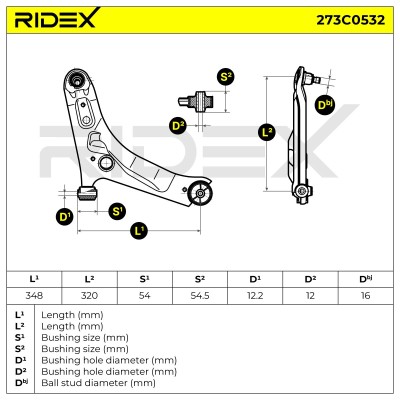 Querlenker RIDEX 273C0532 273C0532 - foto 6