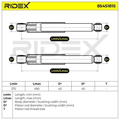 Stoßdämpfer RIDEX 854S1815 854S1815 - foto 4