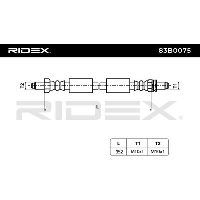 Bremsschlauch RIDEX 83B0075 83B0075 - foto 3