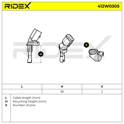 ABS Sensor RIDEX 412W0305 412W0305 - foto 6