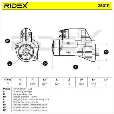 Anlasser RIDEX 2S0111 2S0111 - foto 6