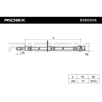 Bremsschlauch RIDEX 83B0506 83B0506 - foto 3