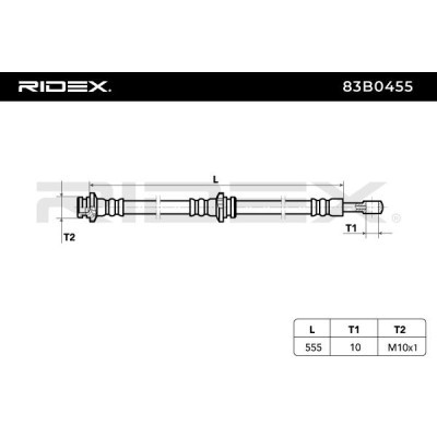 Bremsschlauch RIDEX 83B0455 83B0455 - foto 6