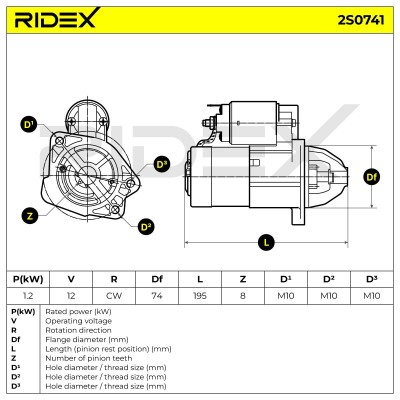 Anlasser RIDEX 2S0741 2S0741 - foto 6