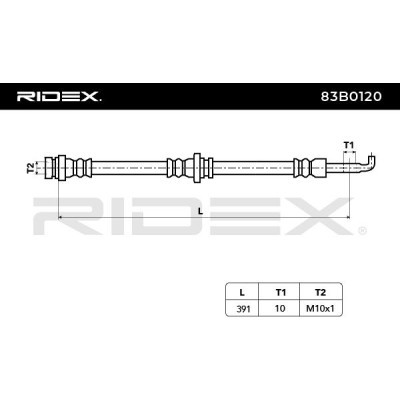 Bremsschlauch RIDEX 83B0120 83B0120 - foto 5