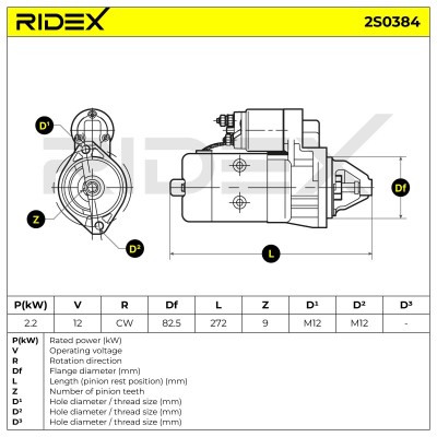 Anlasser RIDEX 2S0384 2S0384 - foto 9