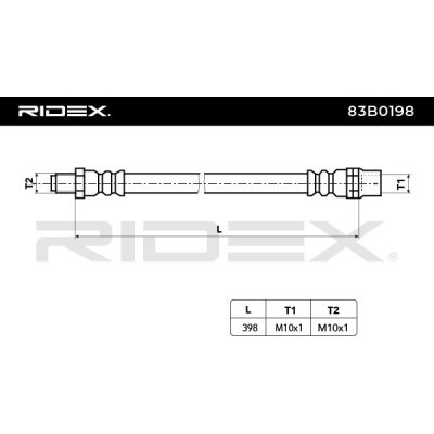 Bremsschlauch RIDEX 83B0198 83B0198 - foto 4