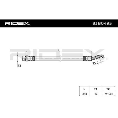 Bremsschlauch RIDEX 83B0495 83B0495 - foto 8