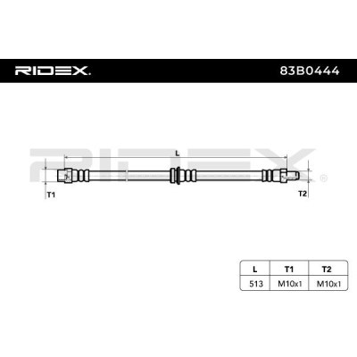 Bremsschlauch RIDEX 83B0444 83B0444 - foto 6