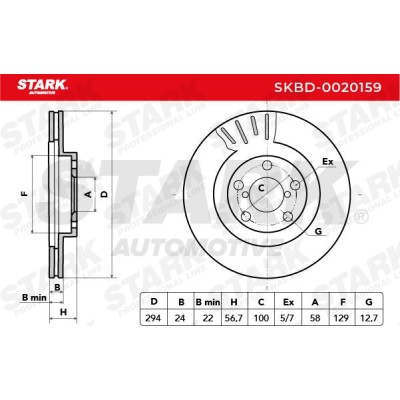 Bremsscheibe Stark SKBD-0020159 SKBD-0020159 - foto 6