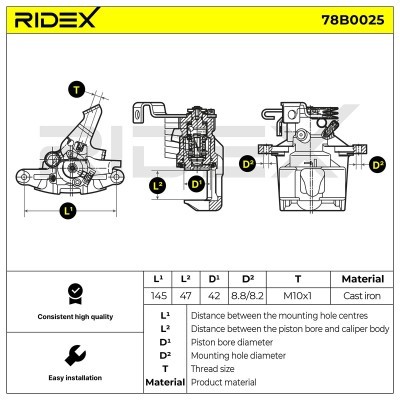 Bremssattel RIDEX 78B0025 78B0025 - foto 5