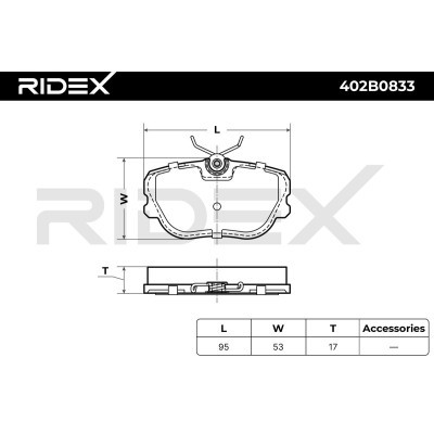 Bremsbeläge Satz RIDEX 402B0833 402B0833 - foto 6