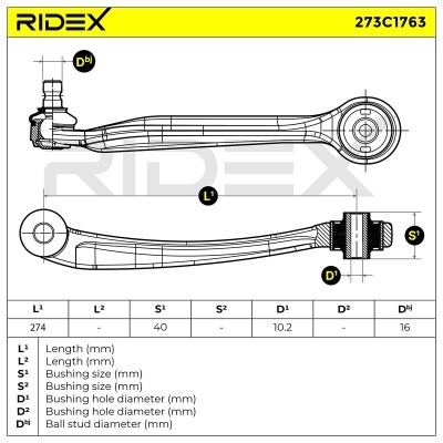Querlenker RIDEX 273C1763 273C1763 - foto 6