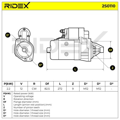 Anlasser RIDEX 2S0110 2S0110 - foto 6