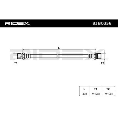 Bremsschlauch RIDEX 83B0356 83B0356 - foto 3