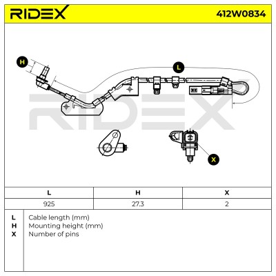 ABS Sensor RIDEX 412W0834 412W0834 - foto 5