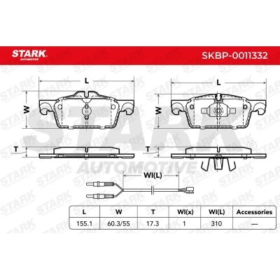 Bremsbeläge Satz Stark SKBP-0011332 SKBP-0011332 - foto 3
