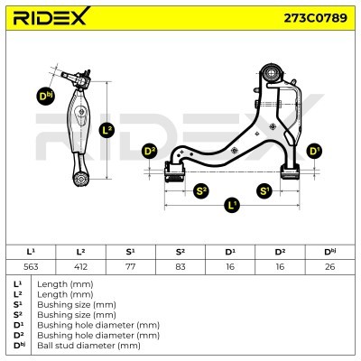 Querlenker RIDEX 273C0789 273C0789 - foto 8