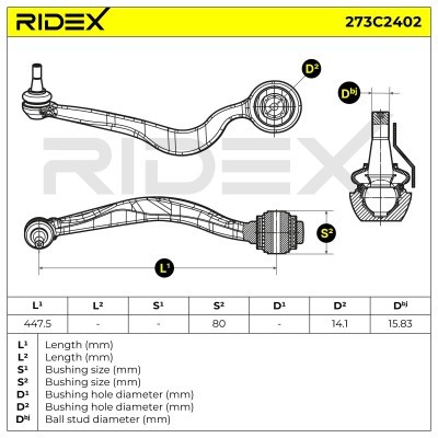 Querlenker RIDEX 273C2402 273C2402 - foto 8