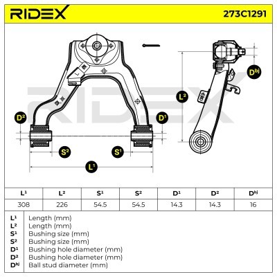 Querlenker RIDEX 273C1291 273C1291 - foto 6