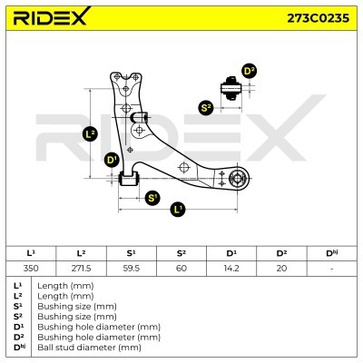 Querlenker RIDEX 273C0235 273C0235 - foto 5