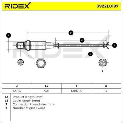 Lambdasonde RIDEX 3922L0197 3922L0197 - foto 5