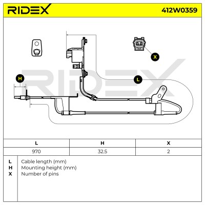 ABS Sensor RIDEX 412W0359 412W0359 - foto 6